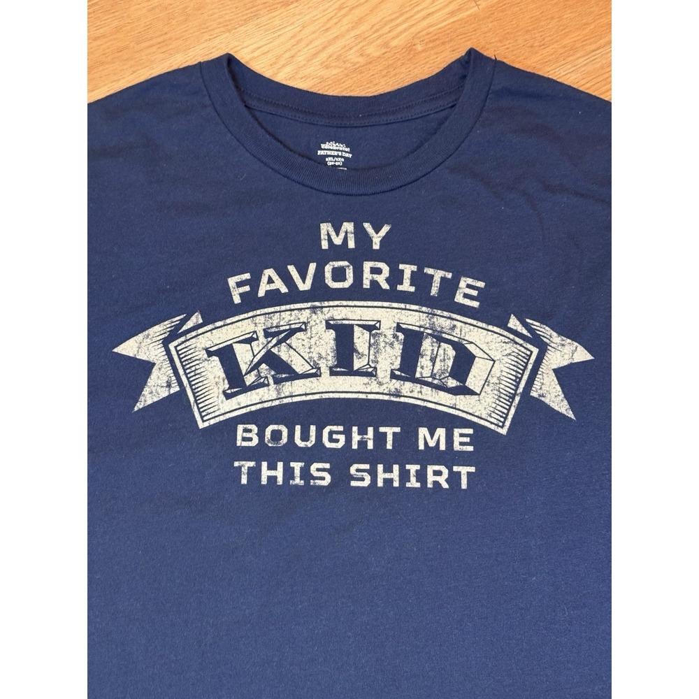 Mens Funny T‎ Shirt Dad Favorite Kid Sarcastic Fathers Day Novelty Tee 2XL Blue